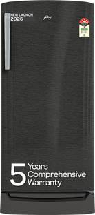 Godrej 194 L Direct Cool Single Door 5 Star Refrigerator with Base Drawer with Turbo Cooling Technolo...