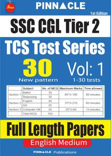 Ssc Cgl Tier 2 TCS Test Series 30 Full-Length Papers Vol 1 With Detailed Explanation English Medium