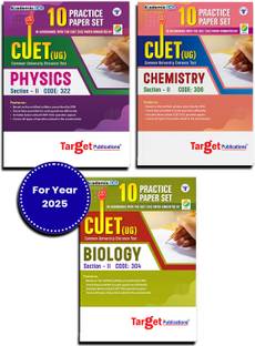 CUET UG 2025 | Physics, Chemistry And Biology (PCB) | Practice Question Paper Set With Solutions | Set Of 3 Books