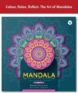 Mandala Art Book For Adults | Mandala Colouring Book - Intermediate | DIY Activity, Meaning Of Colours And Colouring Reference | High Quality Tear Out Colouring Sheets | Level 2
