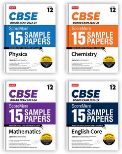 MTG CBSE ScoreMore 15 Sample Papers Class 12 Physics, Chemistry, Mathematics, English (Set Of 4 Books) For 2024 Board Exam (Based On CBSE Latest Pattern)