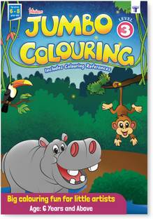 Blossom Jumbo Colouring Book For Kids | Level 3 | 6 To 8 Years Old | Best Gift To Children For Drawing, Coloring And Painting