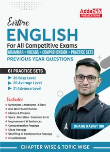 Entire English For All Competitive Exams |GRAMMAR|VOCABS|COMPREHENSION| 61 PRACTICE SETS (Printed Edition) By Adda247