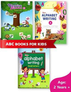 English Alphabet Writing Practice Books For Kids | 3 To 8 Year Old | ABCD Capital, Small And Cursive Letter Practise For Nursery, Preschool And Primary Children | Set Of 3 Books