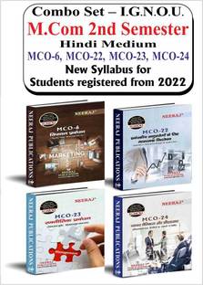 NEERAJ IGNOU M COM 2st SEMISTER Set Of 4Combo Books (MCO-6,MCO-22,MCO-23,MCO-24 )In HINDI Medium IGNOU - Chapter Wise Help Book Including Solved Sample Papers – Published By Neeraj Publications [Flexi Bound]