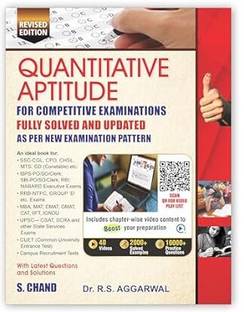 Quantitative Aptitude (Revised Edition 2025): For All Govt. Competitive Exams For Banking, SSC CGL CHSL MTS GD, RRB Railway, Police, UPSC Civil Service, IBPS, SBI BANK PO | S Chand Exam Book 2025 Paperback