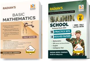 Combo Of Basic Maths And Sainik School Practice Set Class 6 Book 2024 For Entrance Exam (AISSEE) (Set Of 2 Books, English Medium)