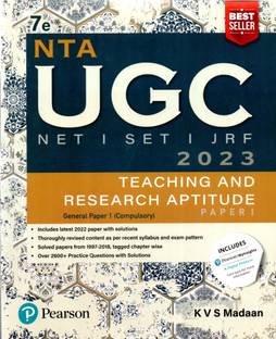 Pearson NET UGC NET | SET | JRF 2023 | Teaching And Research Aptitude Paper 1 Book
