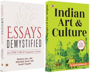 Demystified Essays For UPSC CSE & Competitive Exams By (IAS Nishant Jain, IAS Abhishek Saraf, Snehil Tripathi) + Indian Art & Culture By (Dr. Manish Rannjan IAS)- Books In English