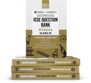 Oswal - Gurukul Most Likely ICSE Question Bank Class 9 Bundles (Set Of 4) : Physics, Chemistry, Maths & Biology For Exam 2023