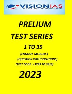 Vision Ias Prelims Test Series 1 To 35 With Answers Explanation 2023 -English Medium (Paperback, Vision Ias)2023