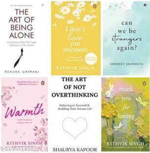 6 Book Best Seller I Dont Love You Anymore + Wramth + Thank You For Leaving + Can We Be Strangs Again? +The Art Of Bing Alone + The Art Of Not Overthinking