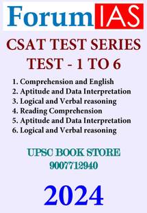 Forum IAS PTS CSAT 1- 6 Test Series In English For Prelims 2024