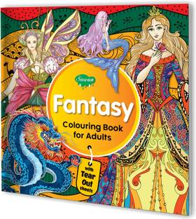 Fantasy Colouring Book For Adult | With Tear Out Sheets