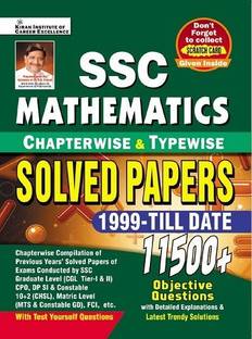 SSC Mathematics Chapterwise And Typewise Solved Papers 1999 Till Date 11500+ Objective Questions (English Medium) - (3871)