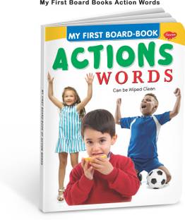 My First Board Books Action Words | Big Size Board Book For Kids By Sawan