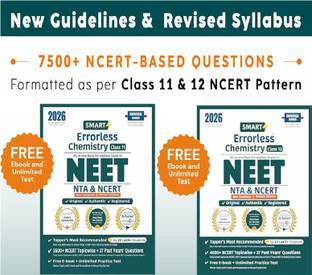 Errorless NEET Chemistry Class 11 & 12 (2025) - NCERT Based | 7500+ NCERT & New Pattern Questions | 36 Past Years Papers | Revised Syllabus | Free E-Book, Unlimited Test - Universal Books