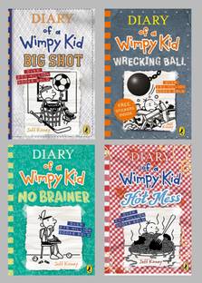Wimpy Kid Book, Hot Mess, On Brainer, Big Shot, Wrecking Ball, Combo_set Of 4 Book Set