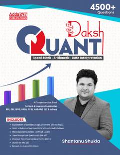 Daksh Quant|Speed Math|Arithmetic|Data Interpretation Comprehensive Book For Bank & RBI|SBI|IBPS|RRB Other Bank Exams