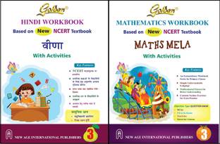 Golden Mathematics Workbook Maths Mela, Hindi Workbook Veena, With Activities Based On New NCERT Textbook For Class 3 | (Pack Of 2)