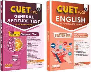 PW CUET (UG) General Aptitude Test And English 2025 Combo Set Of 2 Books L Chapterwise & Topicwise Question Bank With Past Year Questions And Mock Tests