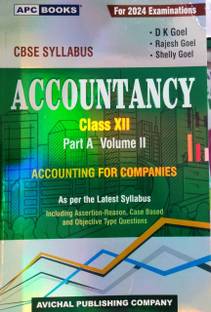 Accountancy Part A Vol-2 ( Accounting For Companies ) For Class-12 For (2023-2024) Examination