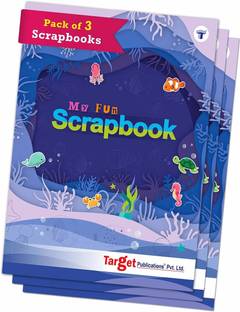 Scrapbooks For Kids | A4 Size Scrapbook | 32 Pages | Colorful Scrapbook Paper For Birthday, School, Home | Set Of 3 Scrap Books