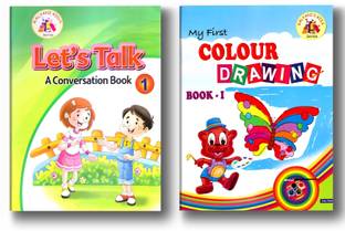 Conversation 1 & Colour Drawing Book-1 Combo Pack Set Of 2 Books