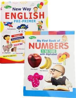 STARBUK Set Of 2 New Way English Pre-Primer Learning And Writing Book And My First Numbers 1 To 100 With Alphabet Learning Books For Children