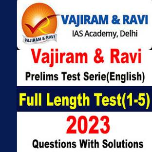 Vajiram & Ravi Prelims Test Series 2023 (Full Length Test) 1-5 Test Questions With Solutions Total 5 Test (Paperback, Vajiram & Ravi IAS)