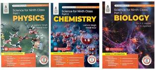Combo Pack: Lakhmir Singh Class 9 Science (Physics, Chemistry, Biology) - 2025-26 Examination