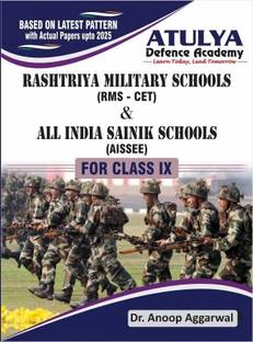 RMS / Sainik School Entrance Exam Previous Solved Papers Along With Model Test Papers As Per New Pattern. For Class IX
