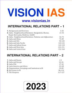 Vision IAS International Relations General Studies Printed Notes English Medium For UPSC Civil Service Preparation 2024