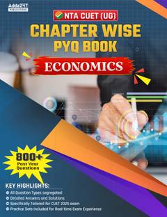 NTA CUET UG 2025 Economics Chapterwise PYQ 800+ Past Year Questions & Practice Sets Book