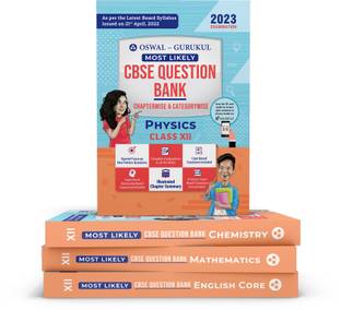 Oswal - Gurukul Most Likely CBSE Question Bank Class 12 Bundles (Set Of 4) : Physics, Chemistry, Maths & English For Exam 2023