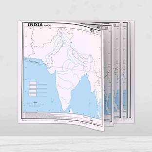 100 India RIVER OUTLINE MAP FOR SCHOOL