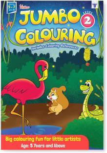 Jumbo Colouring Book For Kids | Level 2 | 5 To 7 Years Old | Best Gift To Children For Drawing, Coloring And Painting
