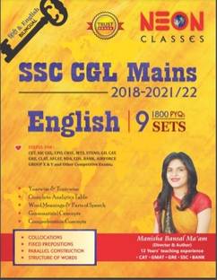 SSC CGL Mains English By Manisha Bansal Ma'am | 9 Sets (2018-2021/22) 1800 PYQ Yearwise And Topicwise | Bilingual | Complete Solutions And Analytics