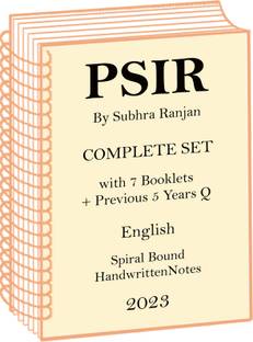 Subhra Ranjan Full Set PSIR Optional Handwritten Notes With Previous 5 Years Q Paper In English For UPSC Mains