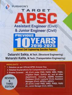 Target Apsc Assistant Engineer (Civil) & Junior Engineer (Civil) English Medium. Previous 11 Years Civil Engineering Solved Papers