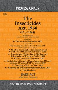 Insecticides Act, 1968 Alongwith Insecticides Rules, 1971