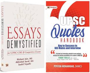 Essays Demystified By (IAS Nishant Jain, IAS Abhishek Saraf, Snehil Tripathi) + UPSC Quotes Handbook By (Piyush Rohankar, Danics)- Books In English