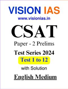 Vision IAS CSAT (Paper-2) Prelims Test Series 2024 | Test 1 To 12 With Solutions | English Medium | Photocopy