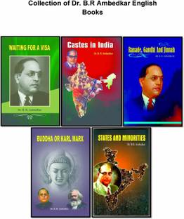Dr. B. R. Ambedkar's Books (Combo Pack Of 5 Books ) Waiting For A Visa + Castes In India + Ranade,gandhi,jinnah + Buddha Or Karl Marx + States And Minorities