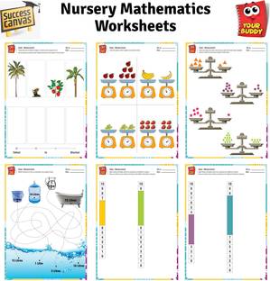 YOUR BUDDY – Home Learning Kit 1 For Nursery Kids [3 – 5 Years] | Set Of 2 Workbook For Nursery Children | 200+ Interactive Worksheet | Beginners Level Activity Set To Learn Maths, English, G.K. Etc | Learn New Concepts Like - Matching, Joining Dots, Learning Shapes, And Understanding The Value Of Numbers And Many More | Free – Your Buddy Bag, Picture Cards And More