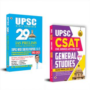 UPSC 2024 CSAT Civil Services 29 Years Ias Prelims GS Paper 1 & Csat Paper 2 1995 - 2023 Topic-Wise Solved Papers Aptitude Test General Studies Paper II Solved Papers 2011-2023 (Set Of 2 Book)