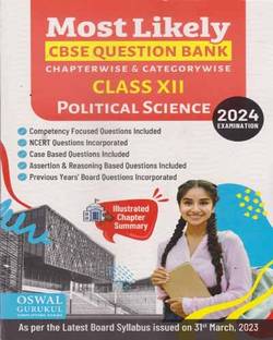 Most Likely Cbse Question Bank Class - 12, Political Science [ 2024 Examination]