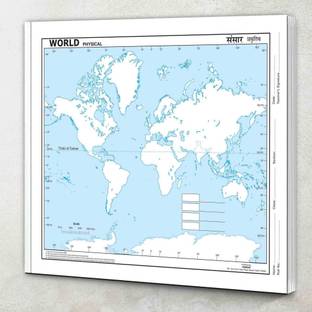 BIG - 100 WORLD PHYSICAL OUTLINE MAP FOR SCHOOL | World Physical Map For School