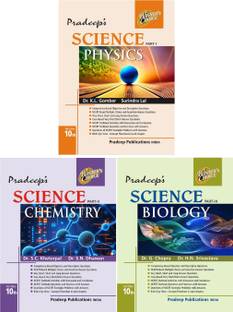 Pradeep Science Physics, Chemistry, Biology Part -I To III For Class 10 -Latest Edition With New Updated Contents CBSE Exams Set Of 3 Books Product Bundle, Pradeep Experts|New Latest Edition For 2025-2026