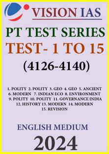 VISION IAS PT Test Series 1-15 ( 4126-4140 ) English Medium 2024